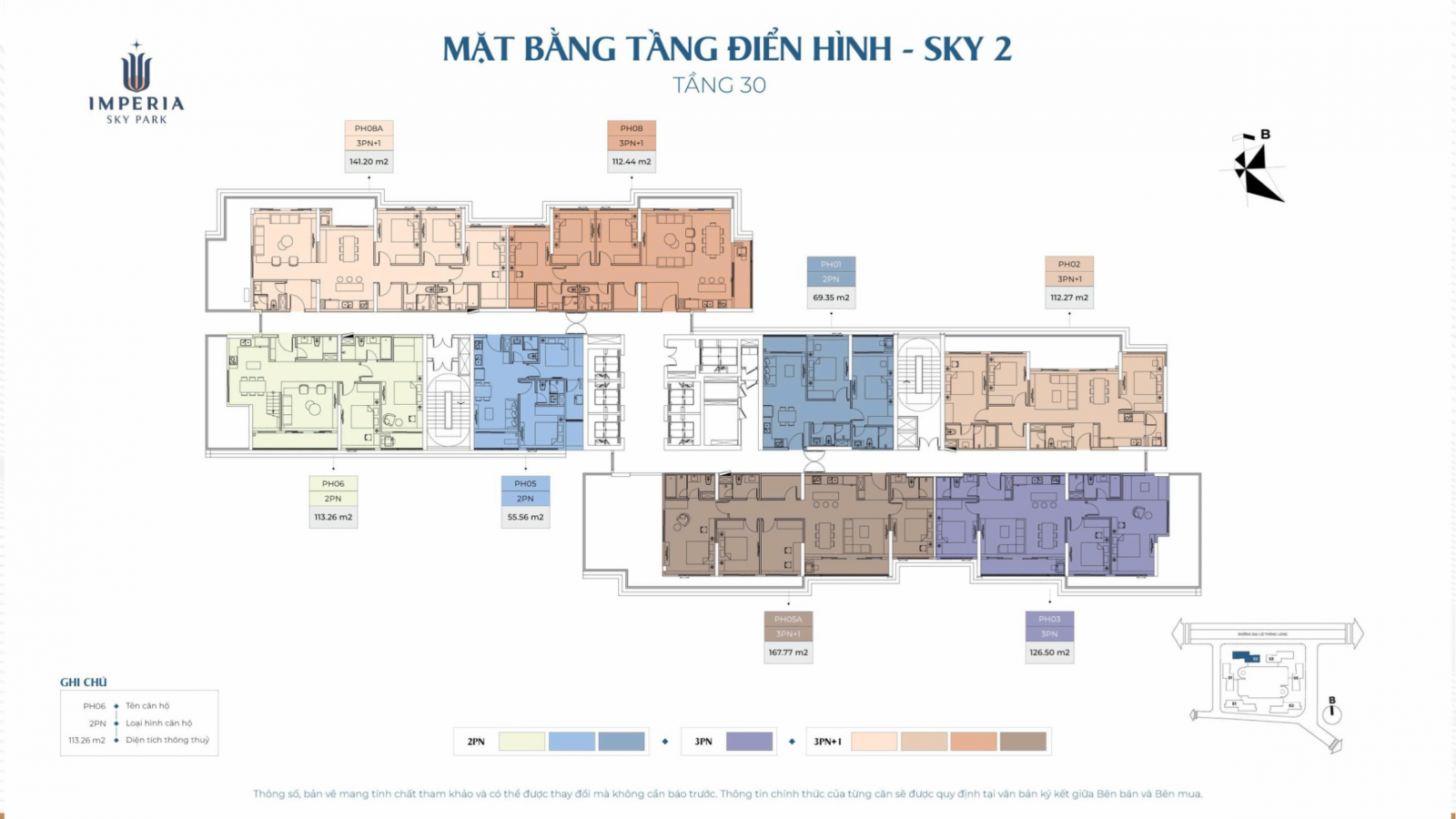 mặt bằng tầng 30 tóa Sky 2 - Imperia Sky Park mặt bằng tầng 30 tóa Sky 2 - Imperia Sky Park